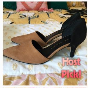 Host Pick‼️Camel/Black Suede Chinese Laundry Heels
